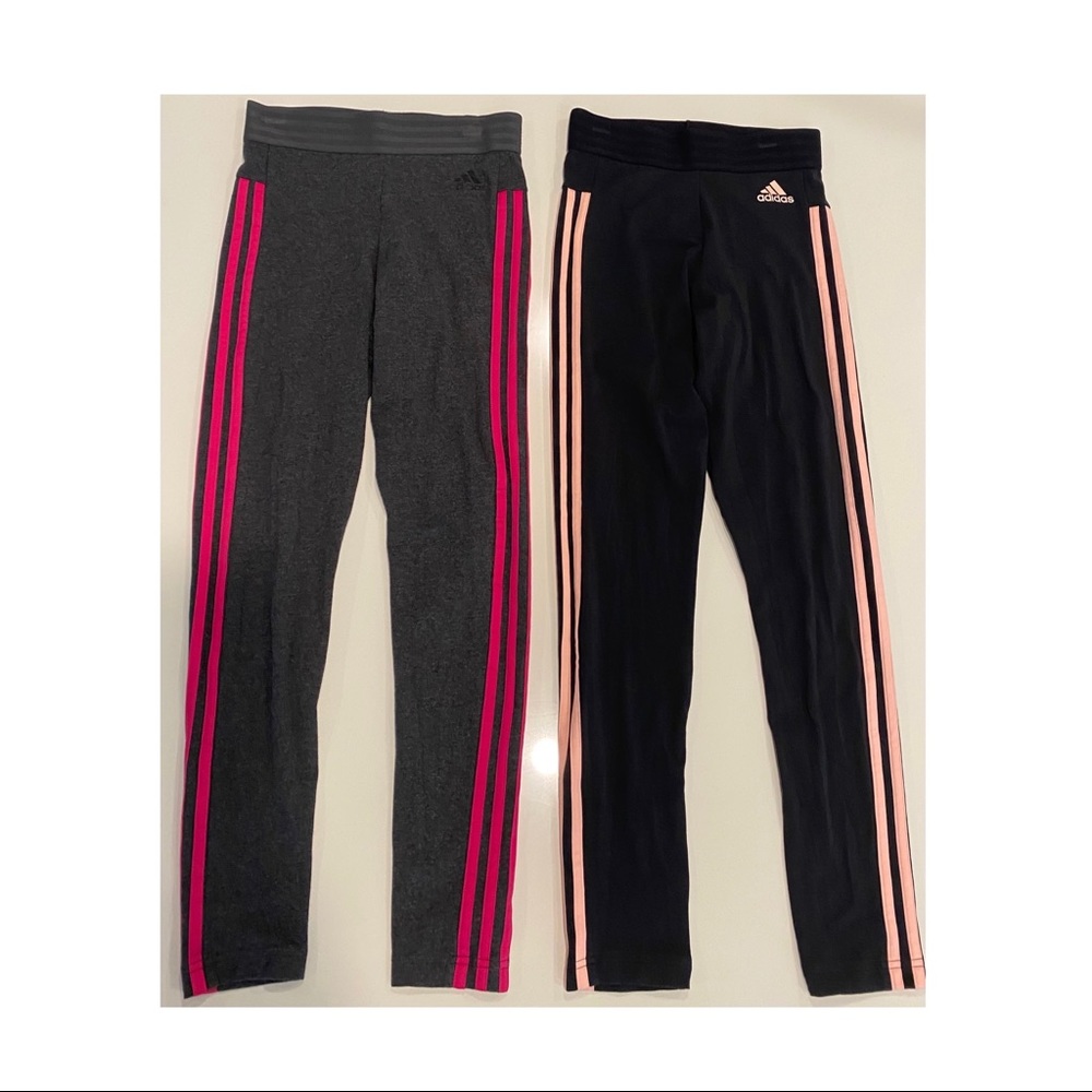 Womens Adidas Cotton striped pants 2 pairs - Picture 2 of 10